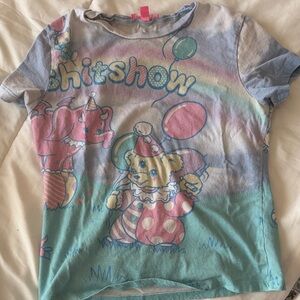 Not So Fun House Pastel Rainbow Graphic Tee - Multicolor